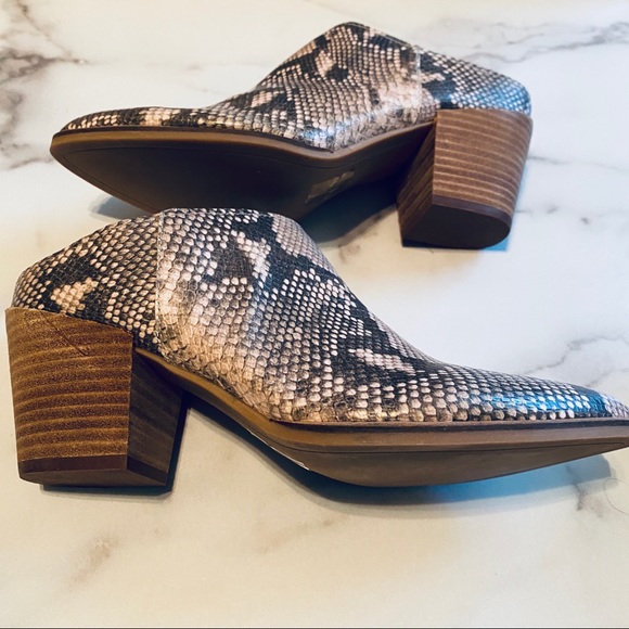Dolce Vita Rian Snake Print Stella Mules 10 - Picture 7 of 9